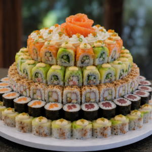 Large Assorted Sushi Cake - 64pc