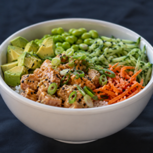 Creamy Chicken Poke Bowl